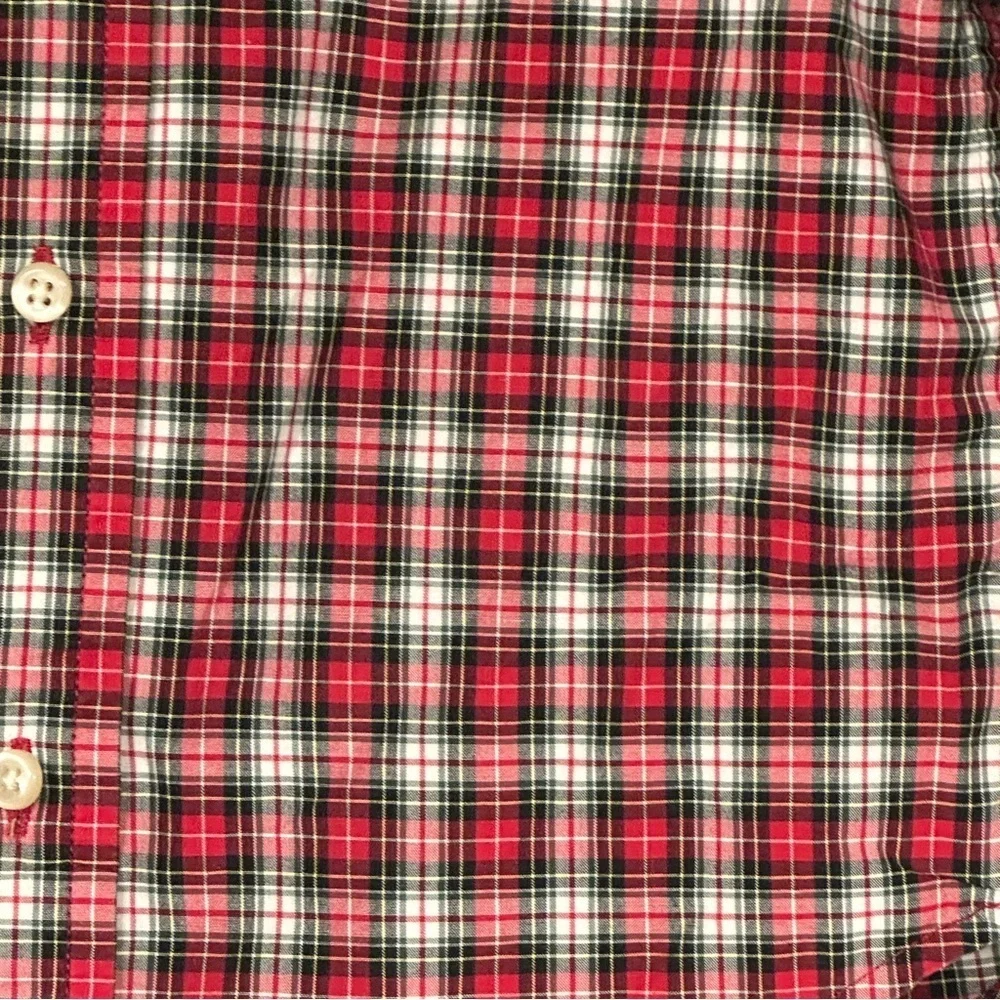 Ralph Lauren Kids Red Plaid Button Down, Long Sleeve Shirt, 2 / 2T  EUC!